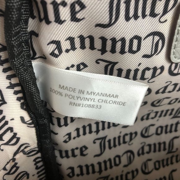 Juicy Couture Grey Gold Embellished Logo Front Top Handle Mini Backpack - Picture 13 of 15